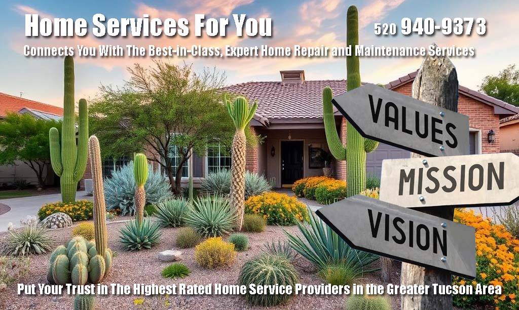 <Home Services For You is a company that provides home repair and maintenance services in the Greater Tucson Area. The company connects users with "best-in-class, expert" home service providers. Services are available in the Greater Tucson Area. Contact phone 520-940-9373 and eMail: mailto:service@homeservicesforyou.com>